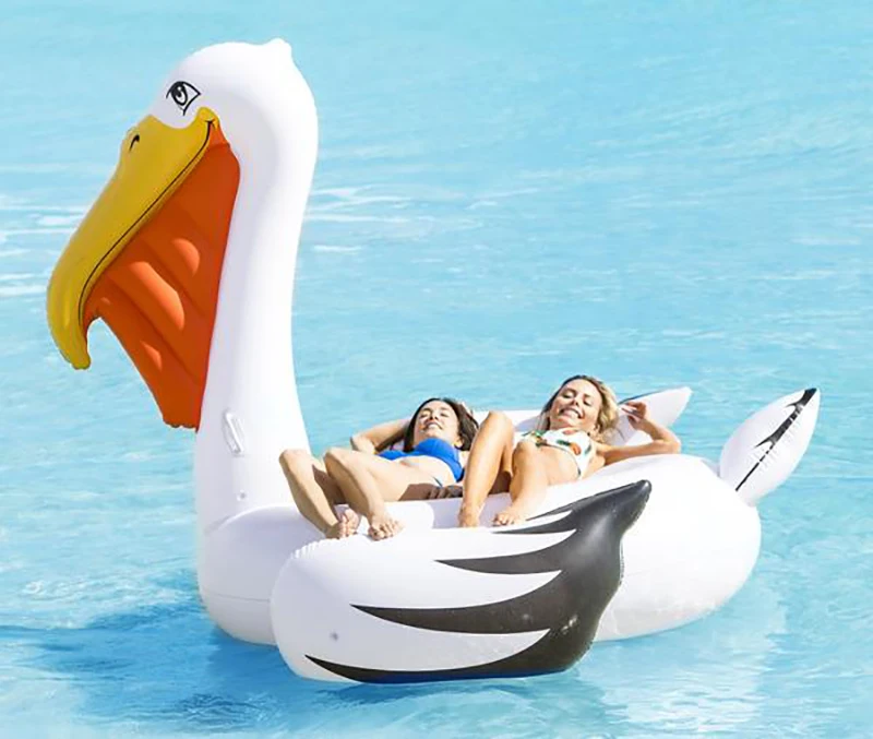 220 см гигантские Pelican бассейна Тукан ездить по плаванию кольцо пляжные вечерние надувные трубки Fun игрушки для взрослых матрац шкафа Piscina