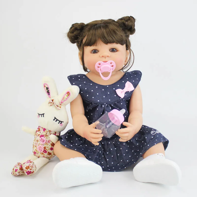 55 см полностью силиконовый виниловый корпус Reborn Girl Lifelike Baby Doll новорожденная принцесса Малыш игрушка Bonecas водонепроницаемый подарок на день рождения