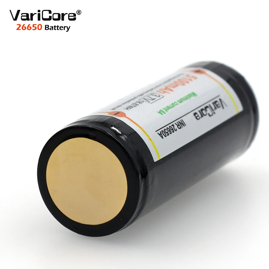 1 шт. VariCore защиты 26650 5100mAh 3 7 V литий ионная Перезаряжаемые Батарея с печатной