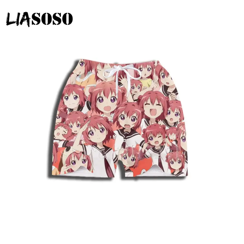 LIASOSO Summer New Children 3D Print Cartoon Anime Lucky Star Shorts Kids Beach Boy Girl Loose Baby Fashion Sports Pants B115-05