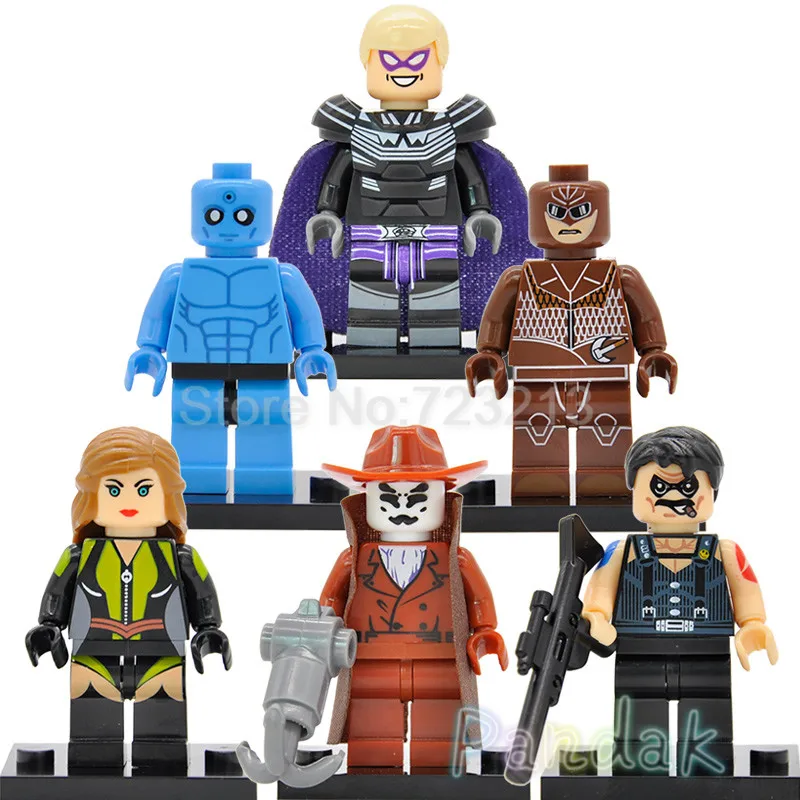 

Single Sale DC Watchmen Figure Rorschach Nite Owl Pharaoh Silk Spectre Comedian Dr Manhattan Building Blocks Super Hero Toys