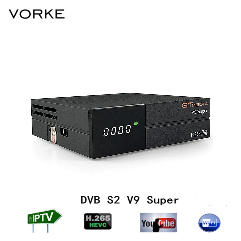 

Vorke GTMEDIA V9 SUPER DVB-S2 TV BOX 1080P H.265 with WIFI Support CCCAM IPTV YOUTUBE and Network Sharing