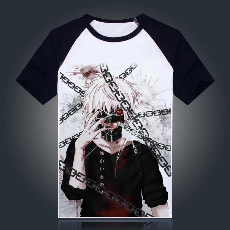 Футболка Tokyo Ghoul новая японская аниме Кен канеки костюм для косплея удобная