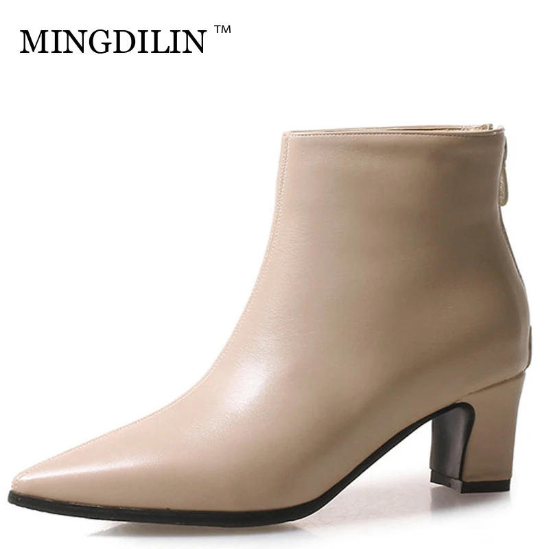 

MINGDILIN Sexy Women's Martin Boots Woman Ankle Boots Winter Plus Size 42 Chelsea Boots Fashion Black Zipper Gothic Shoes 2018