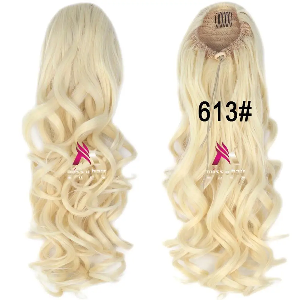 Miss U Hair 2" 50 см 150 г женские длинные кудрявые хвосты на заколке на волосах аксессуары для Хэллоуина - Цвет: P12-A07