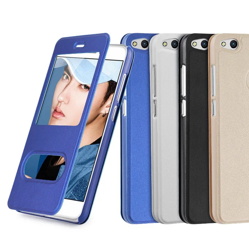 

WeeYRN Flip Shell Answering Phone Case Huawei Honor 9 lite 8 lite Hard PU Leather Stand Full Cover Huawei Honor 8 lite 9 lite