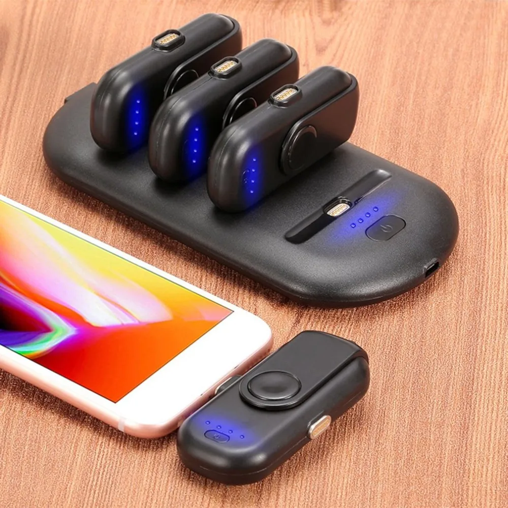 

9000mAh Charging Pack Magnetic Finger Power Bank & Charging Base Portable Charger for iPhone for Android for Type-C Phones