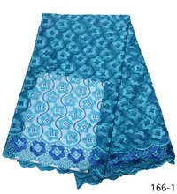 African Lace Fabric 2019 Embroidered Nigerian Laces Fabric Bridal High Quality French Tulle Lace Fabric For Women Dress 166