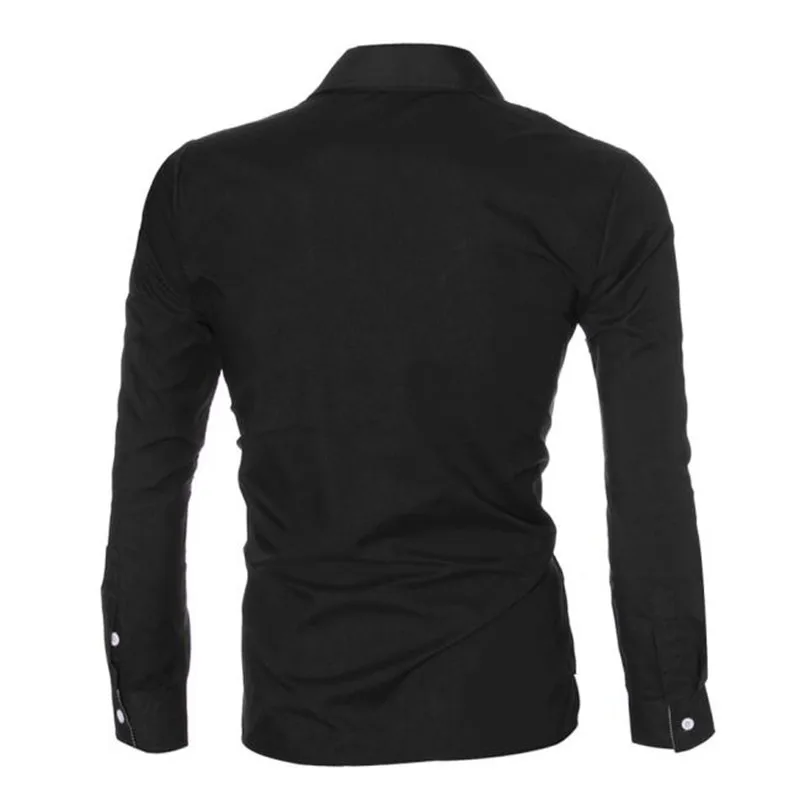 Men Autumn Winter Luxury Brief Casual Fashion Men Shirt Cotton Linen Beach Loose Fit Long Sleeve Business Blouse Tops #4M27 (19)