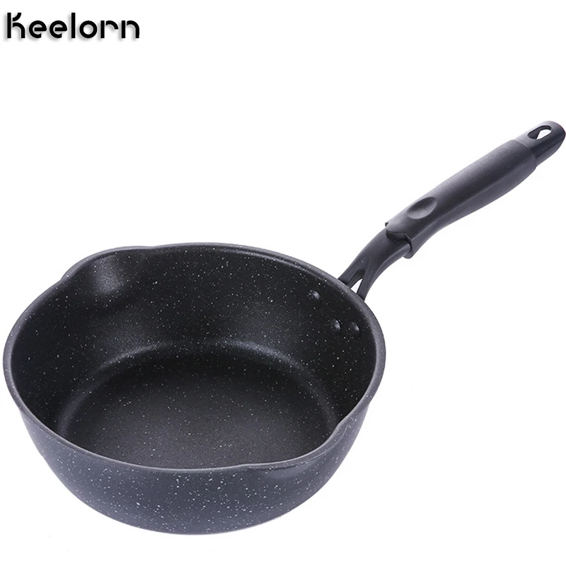 Keelorn 20CM Maifan Stone Wok Non stick Pan Frying Pans Soup Pot Frying Pan Multi purpose