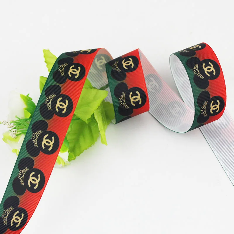 

Red green mouse printed grosgrain ribbon 75/38/25/22/16/9mm 10/25/50 yards wedding decorative ribbons DIY craft webbing