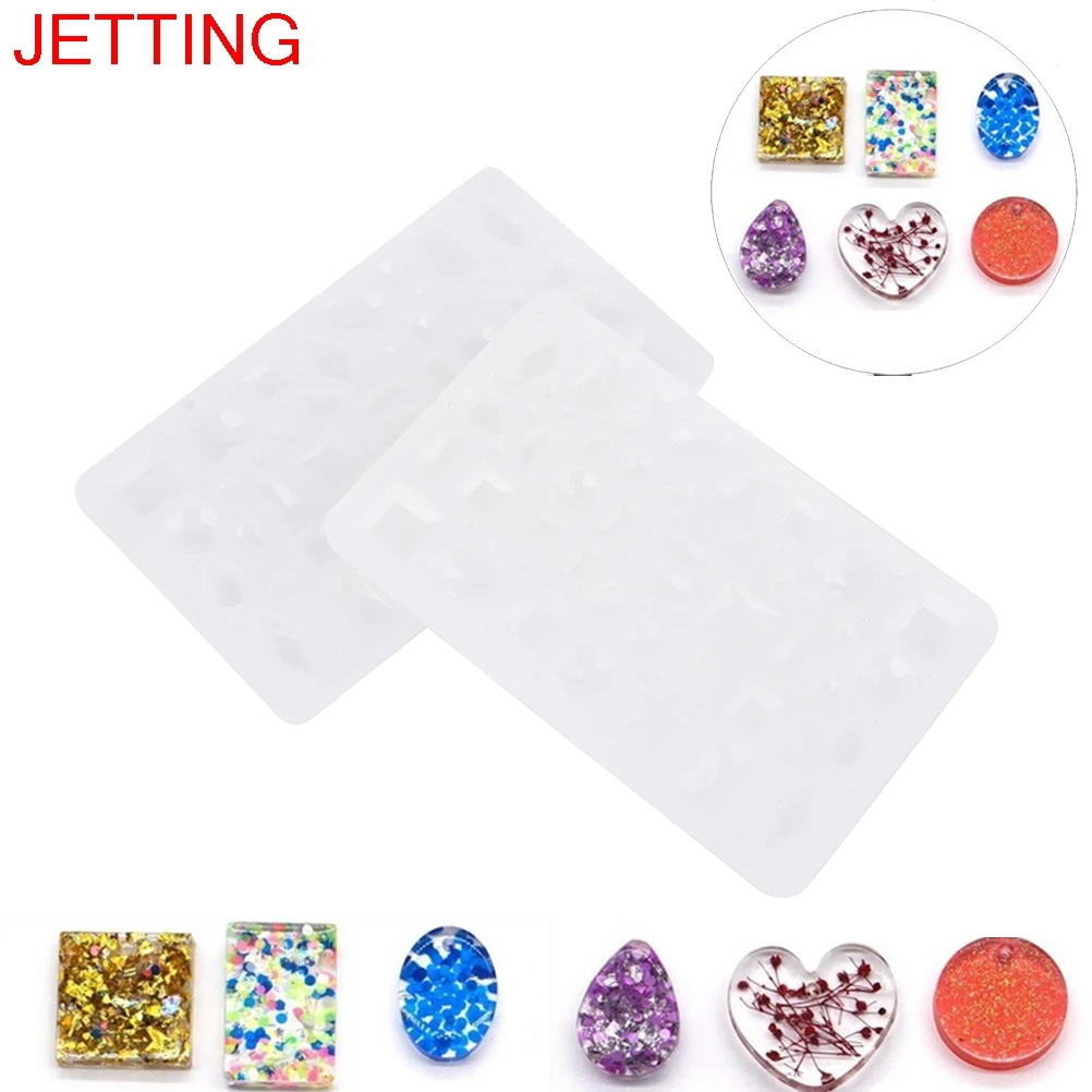JETTING 1Pc Diamond Shape Silicone Mold Mould Resin Pendant Jewelry Making Mold DIY Craft Tool