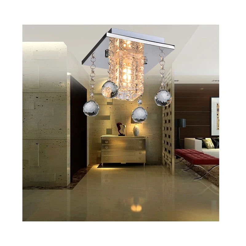 

LED Crystal Ceiling Lamp Modern Minimalist Living Room/Bedroom/Study/Entrance/Porch/Aisle Light Dropshipping