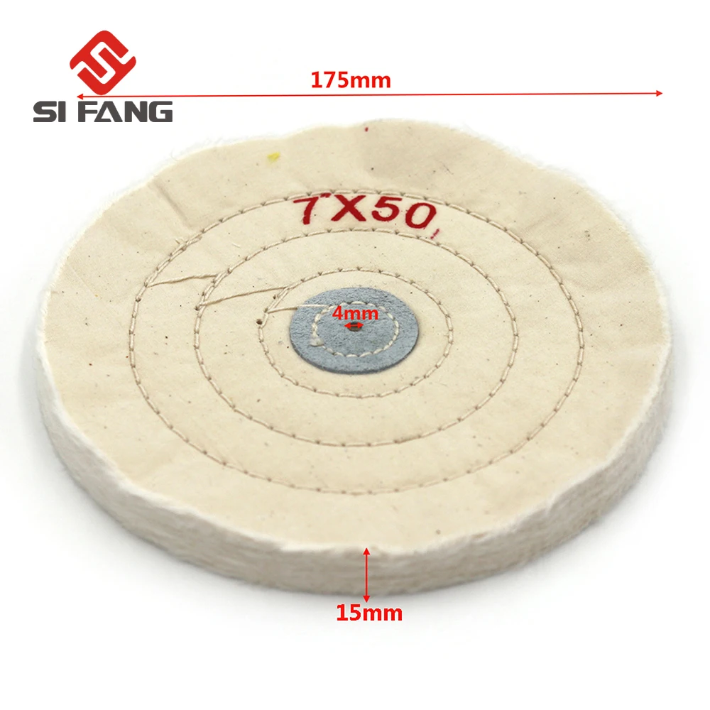 200 мм Хлопок, волокно ткань полировка колеса цвета: золотистый, Серебристый ювелирные украшения с зеркалом полировки колеса 4 внутреннее отверстие 50 слоев