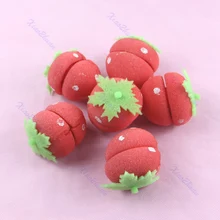Горячие Продаем 4 sets (24 шт.)/серия Клубника Мягкой Губкой Для Завивки Волос Роллеров