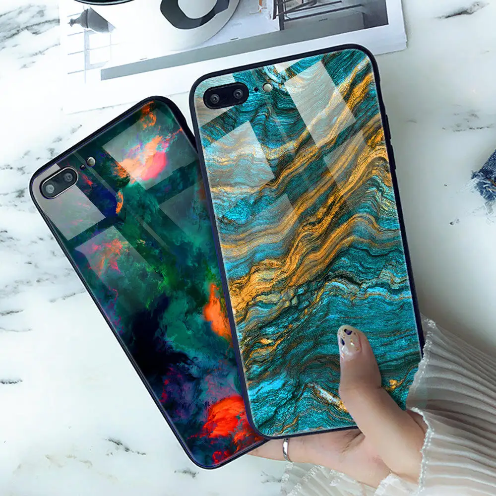 

The Latest High-End Mysterious Blue Ink Marble For Apple 66S 78 8P X Xs Xs Xsx Iphonex Case