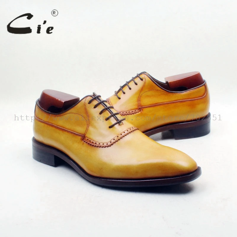 Best cie Square Plain Toe Custom Handmade 100% Genuine Calf Leather Outsole Breathable Men