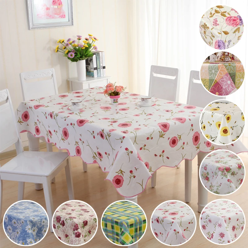 Waterproof New Year Home Kitchen Dining Table Decorations Festival Party Tablecloth Table Cover#260625
