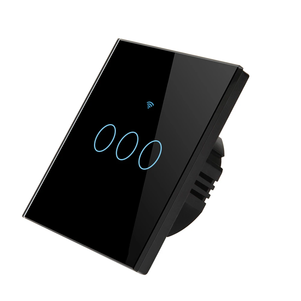 Умная Wi-Fi выключатель света прерыватель сенсорный настенный выключатель питания удаленное управление с помощью приложения интеллигентная переключатель для Alexa/Echo дома 1/2/3