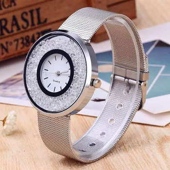 

Ladies Silver Stainless Steel Quartz Watch PINBO Luxury Gold Diamond Women Watches Brand Dress Wristwatch Relogio Clock Women