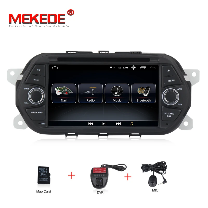 MEKEDE Android 8,1 автомобильный мультимедийный DVD радио плеер для Fiat Tipo EGEA- с BT Wifi gps навигация аудио радио - Цвет: car dvd DVR