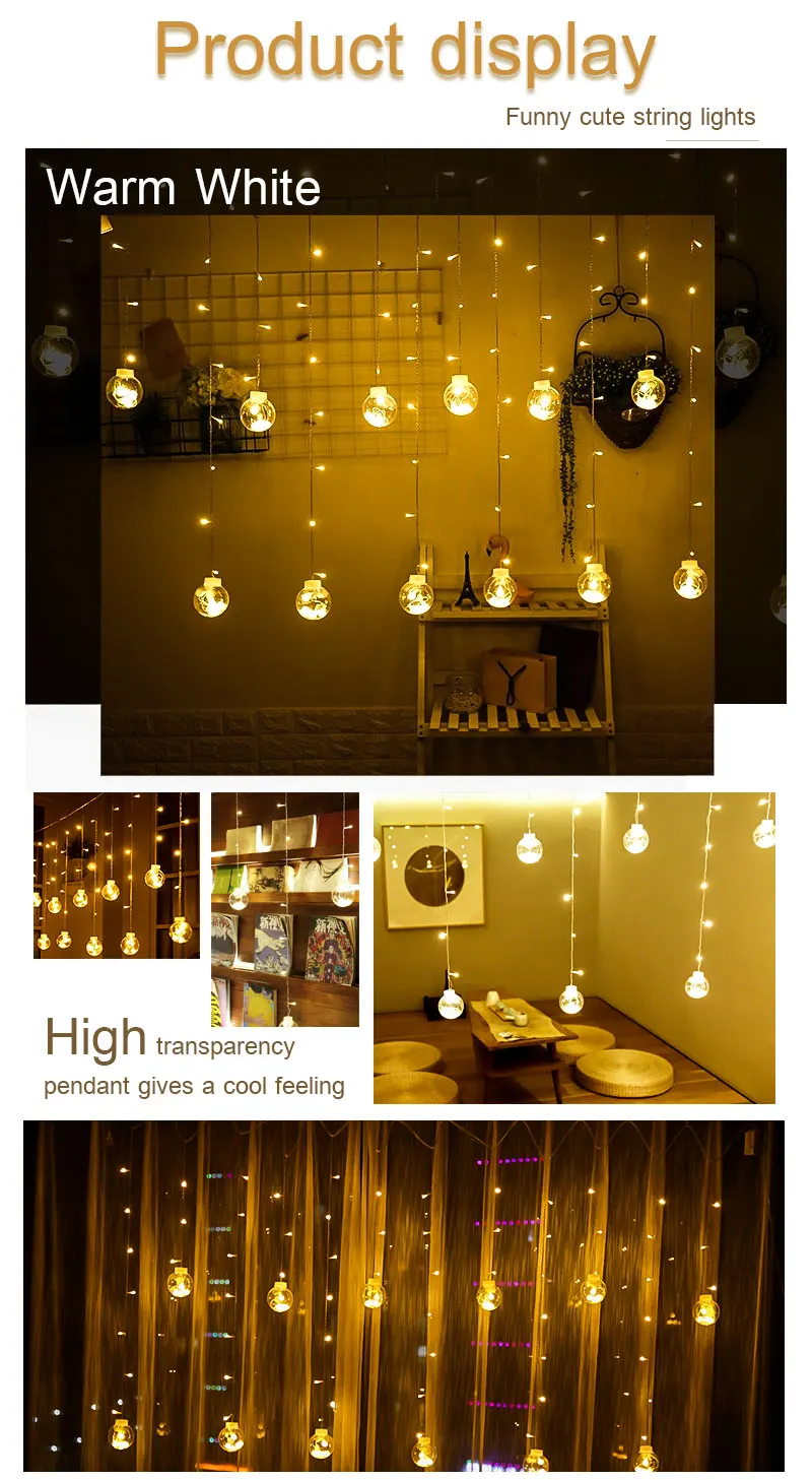 Светильник-гирлянда с лампочками, 3 м, 120 светодиодов, гирлянда, Рождественская, свадебная, праздничная лампа, сказочный, романтичный, декоративный светильник для спальни