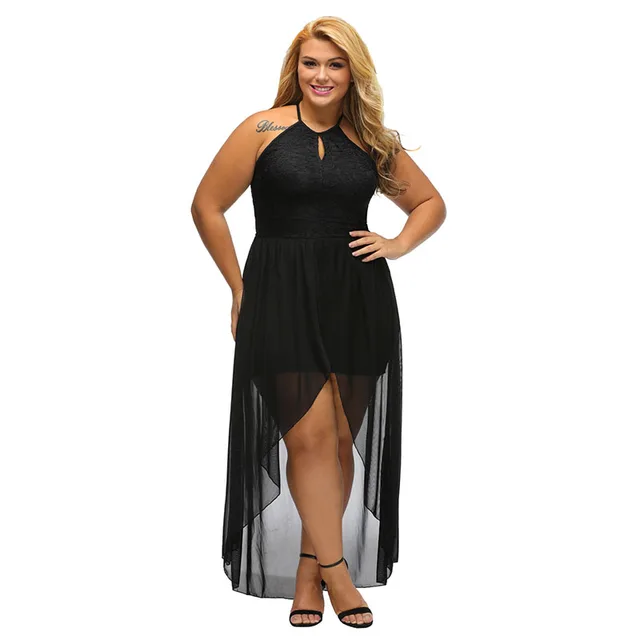 womens stylish halter front keyhole lace special occasion plus size aliexpress plus size dresses