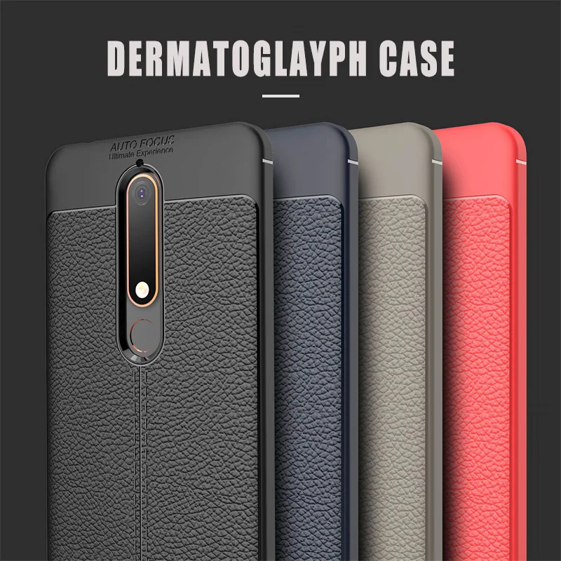 

Cases For Nokia 6.1 Plus/Nokia 6 2018 Case Luxurry Leather Silicone Soft TPU Back Cover Accessory On Nokia X6 Cases Coque Fundas