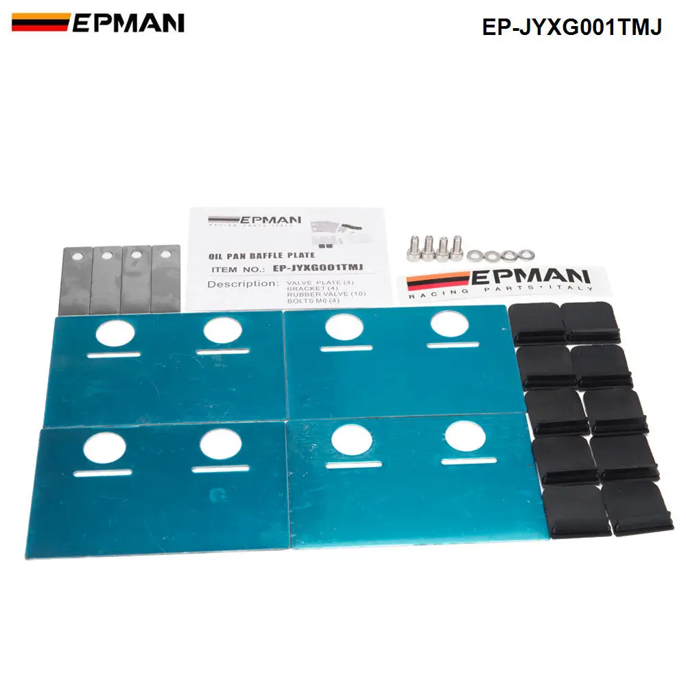 

Universal Stainless Steel Car Oil Pan Baffle Plate Bracket Rubber Valve Bolt Kit EP-JYXG001TMJ