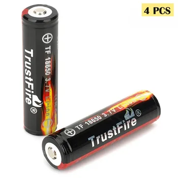 

(4pcs/ pack) Protected TrustFire 18650 Battery 3.7V 2400mAh Rechargeable Lithium Battery Li-ion 18650 Batteries for Flashlight