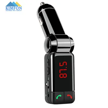 

100Pcs/Lot Dual USB car charger mobile phone charger Bluetooth Car MP3 Player Bluetooth Handsfree Car Charger BC06