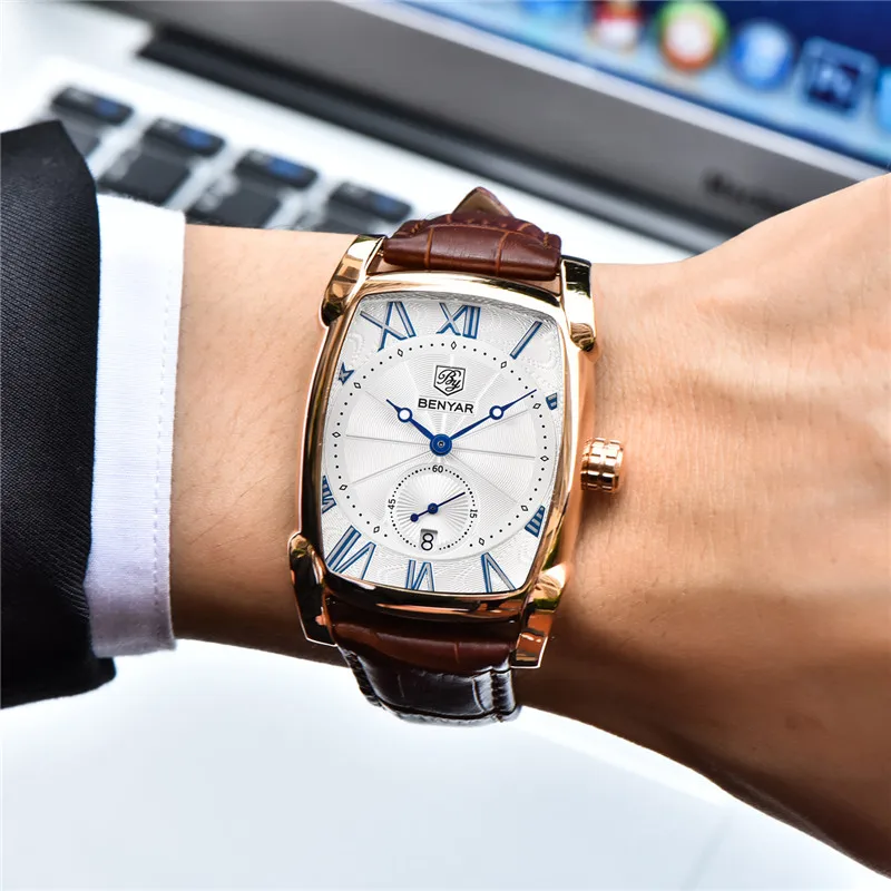 BENYAR мужские часы Топ Бренд роскошные золотые военные мужские наручные часы спортивные Бизнес Мужские часы водонепроницаемые Relogio Masculino 5114