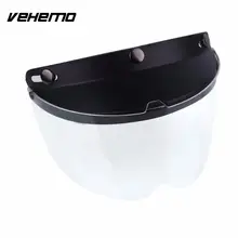 Vehemo 3-Snap Universal Flip Up Drop Down Sun Visor Shield Lens For Retro Open Face Motorcycle Helmet