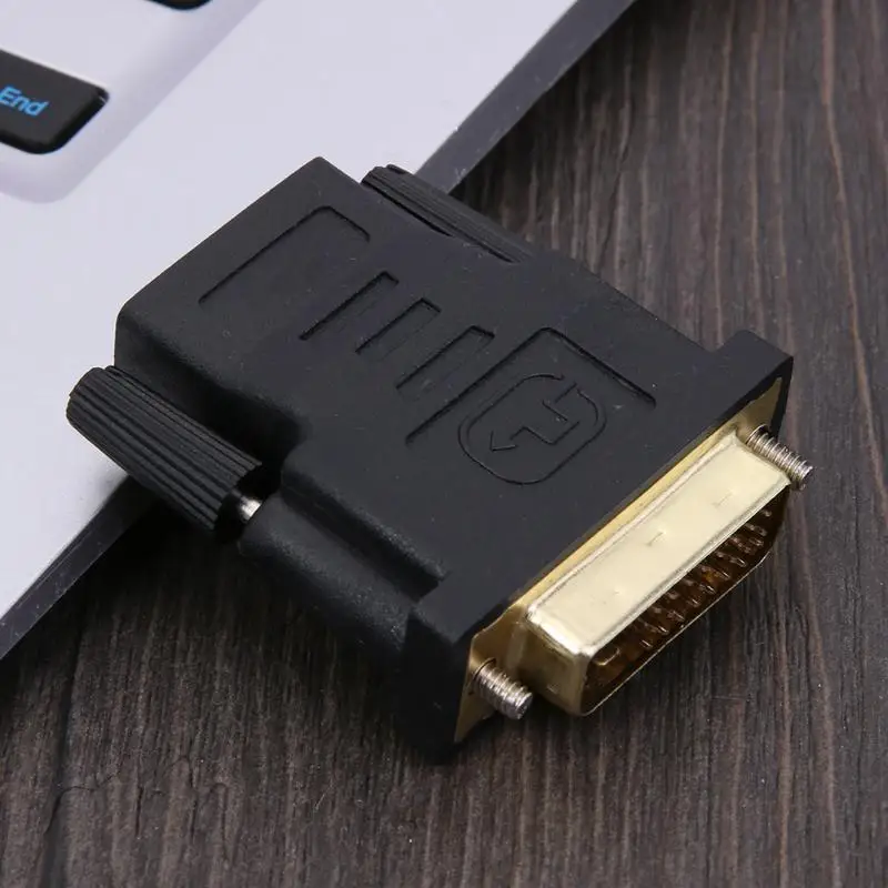 Кабель переходник HDM DVI 24 + 1 Pin Позолоченный разъем Мама папа для ПК монитора HDTV