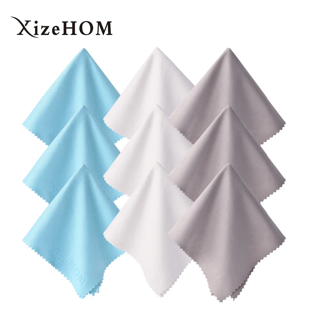 25*25cm/9pcs Microfiber Cleaning Cloth for All Eyeglasses, Glasses