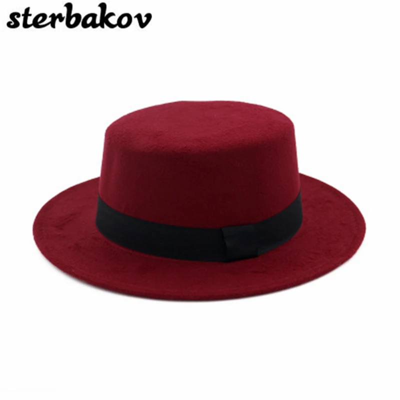 

Men Women Feel the Rocker Fedora Bowler Pork Meat Pie Hat with Bowknot Band for the Jazz Cap Dance Party Gentleman's hat