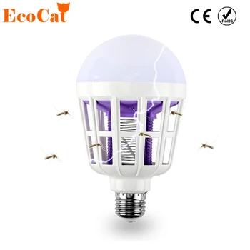 

LED Mosquito Killer Lamp Bulb 220V 15W Light UV Trap Electric Shock 240V Insect Wasp Pest Fly Outdoor Indoor Kitchen