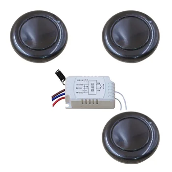 

New 315/433mhz AC220V 1CH Wireless Remote Control Switch System 3Transmitter Round & 1Receiver Relay Learning Code Free Shipping