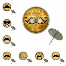 5 пар/лот 8/10/12/14 мм 4 цвета серьги-гвоздики в форме усов Стекло кабошон серьги-гвоздики EA-Z-G1790