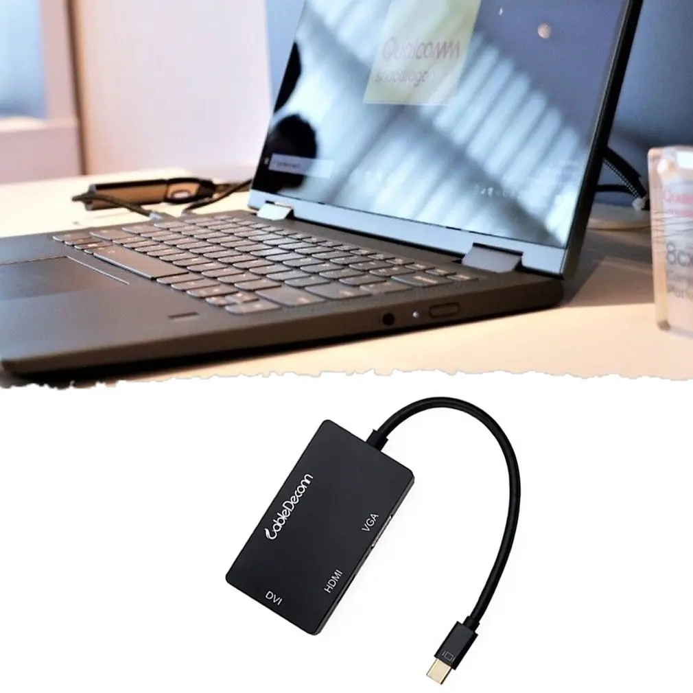 Адаптер для компьютера кабель Mini Dp к Vga+ Hdmi+ Dvi три в одном кабель Hdmi, HD