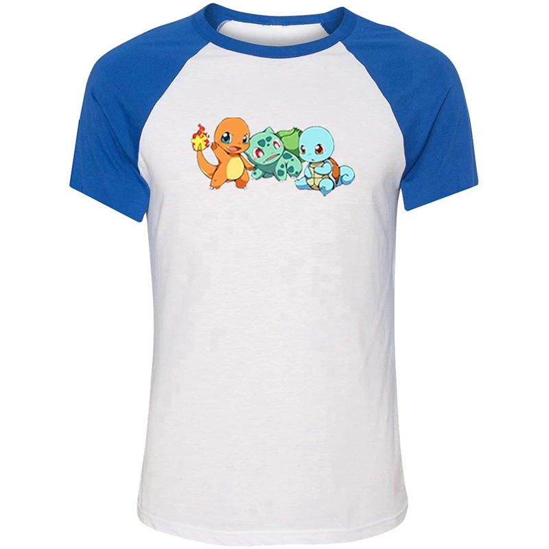 

demon Mouse Pokemon Charmander Bulbasaur Squirtle Pokeball Design Mens Guys Printing T Shirt Graphic Tee Short Sleeve Cotton
