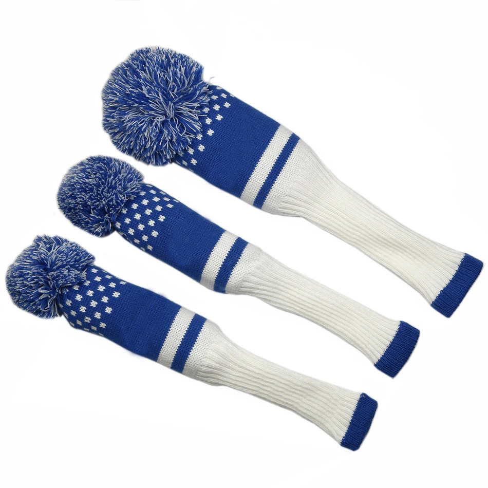 New Style 3pcs/set 3 color Stripe Kniting Golf Driver Wooden Head Covers Knit Wool 1 3 5 Fairway Protect Headcover New Style 3pcs/set 3 color Stripe Kniting Golf Driver Wooden Head Covers Knit Wool 1 3 5 Fairway Protect Headcover