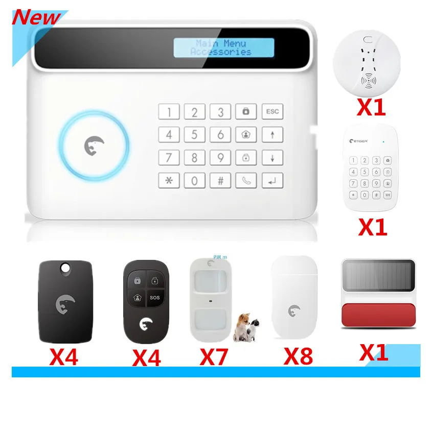 Wireless Etiger S4 GSM Alarm system Smart Home Security alarm system with Solar-power Strobe Flash Siren Wireless Etiger S4 GSM Alarm system Smart Home Security alarm system with Solar-power Strobe Flash Siren
