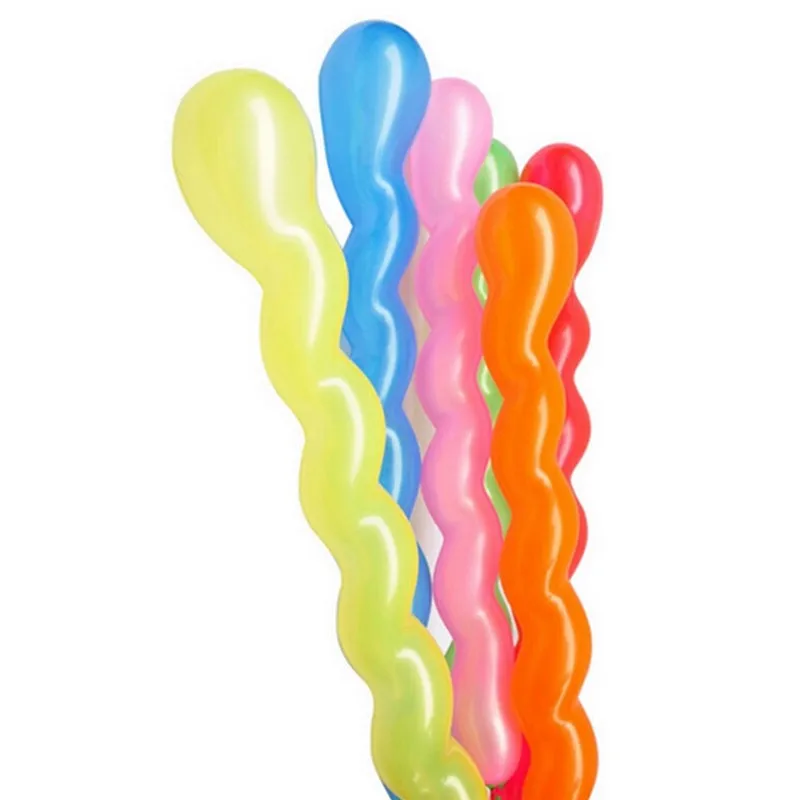 100X Mixed Spiral Latex Balloons Wedding Kids Birthday Party Decor Child Toy RF 