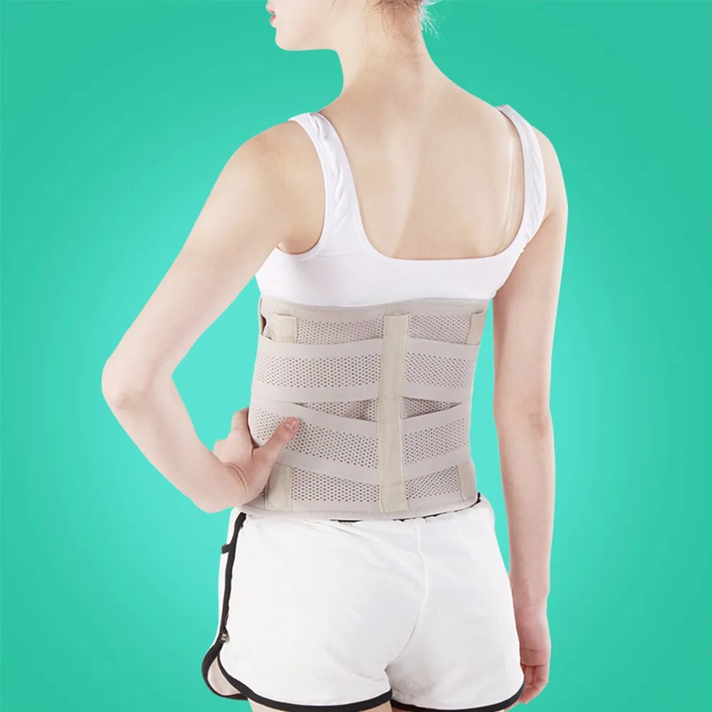 Breathable Lumbar Support Belt Back with 3 ABS Support cartilageTreatment of Lumbar Disc Herniation Lumber Muscle Strain (13)