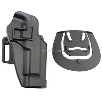 

Airsoftsports Tactical Gun Case Holster IPSC Paintball Hunting Waist Belt Paddle Pistol Holsters For M9 92 Black Tan