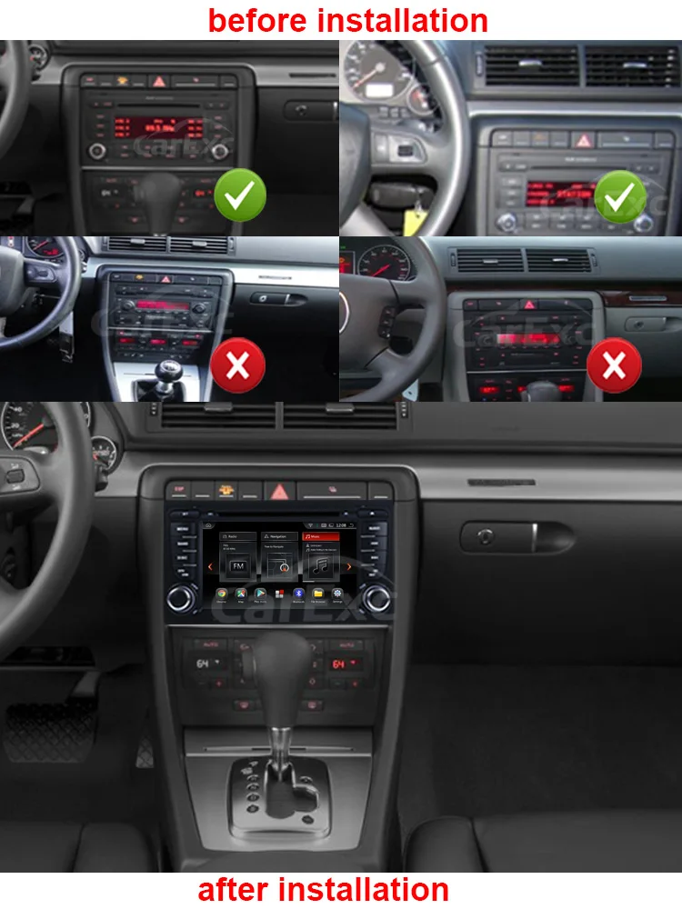 Cheap 7 Inch Android  9.0 Car DVD Player For Audi/A4/S4 2002-2008 With Canbus Wifi FM/AM GPS Radio Multimedia Screen Navi Carplay 0