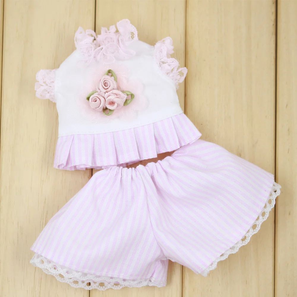 1/6 BJD комплект из розовой кружевной рубашки и штанов, не подходит для Blyth ICY NEO