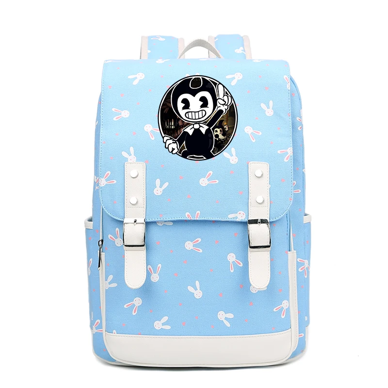 

Bendy And The Ink Machine backpack primary and secondary students schoolbag large space leisure canvas rucksack Korean style FT