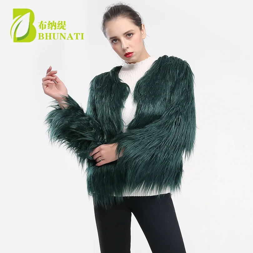 Новинка зимние пальто из искусственного меха куртка для женщин Модная